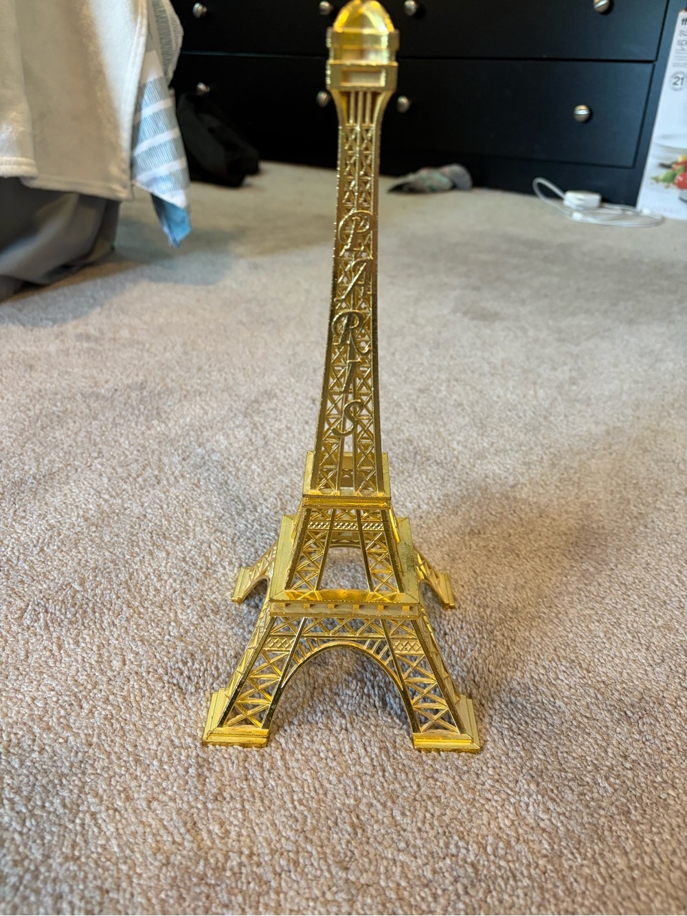 Gold Eiffel Tower Souvenir Figurine